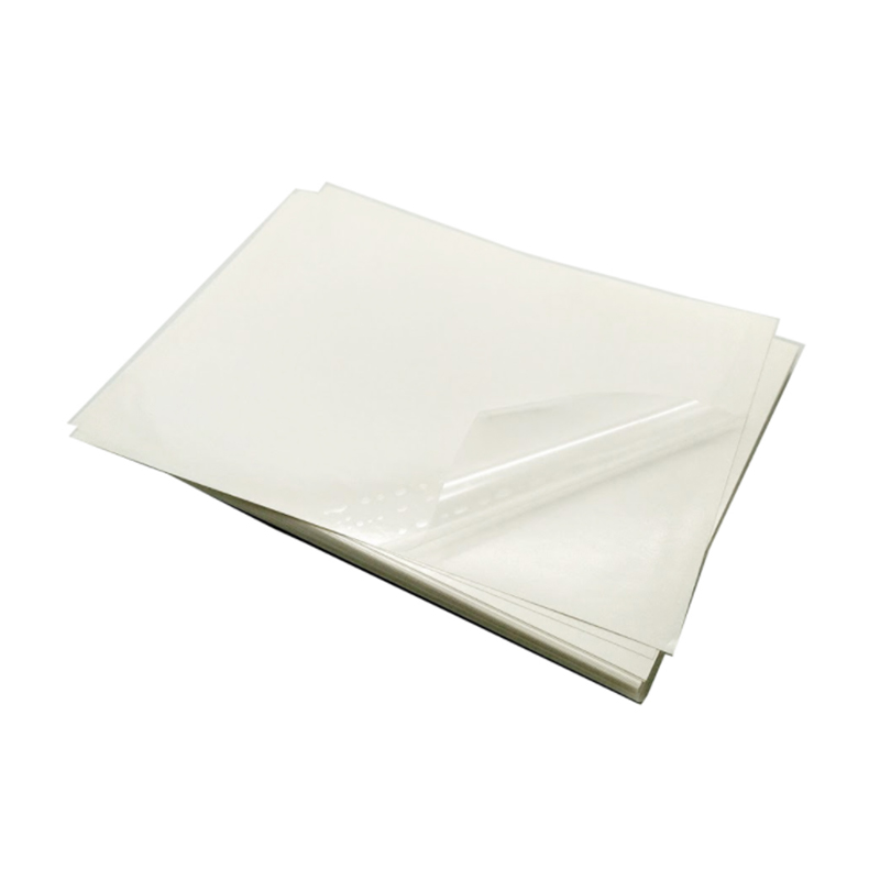 Film PET transparent de 36um / adeziv detașabil / căptușeală de sticlă albă de 60 g