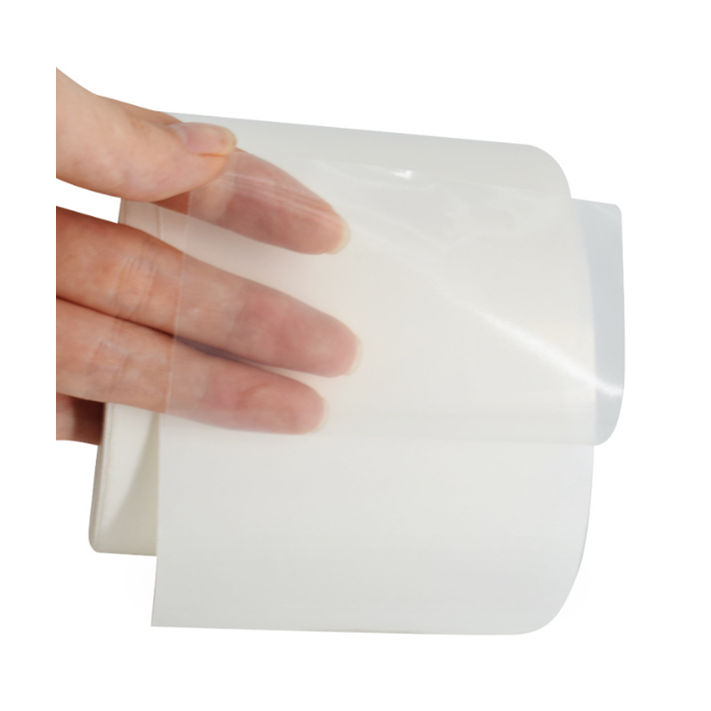 Film PET transparent de 36um / adeziv detașabil / căptușeală de sticlă albă de 60 g