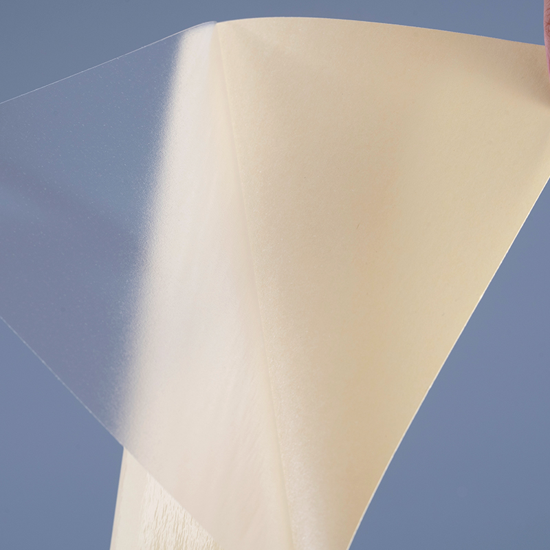 50 mic transparent autoadeziv film poliester vinil autocolant imprimare etichetă rulou Jumbo