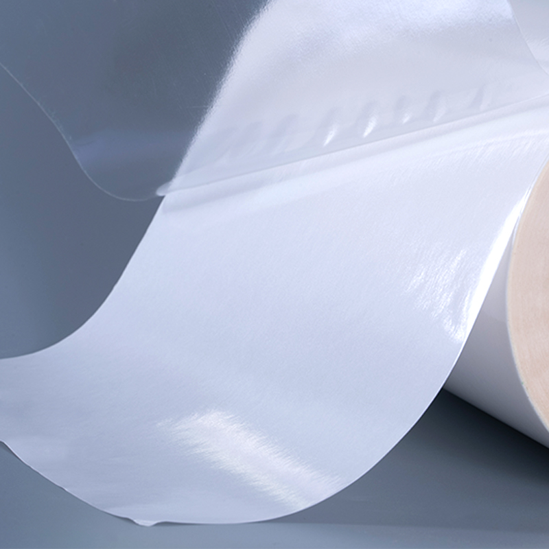 50 mic transparent autoadeziv film poliester vinil autocolant imprimare etichetă rulou Jumbo