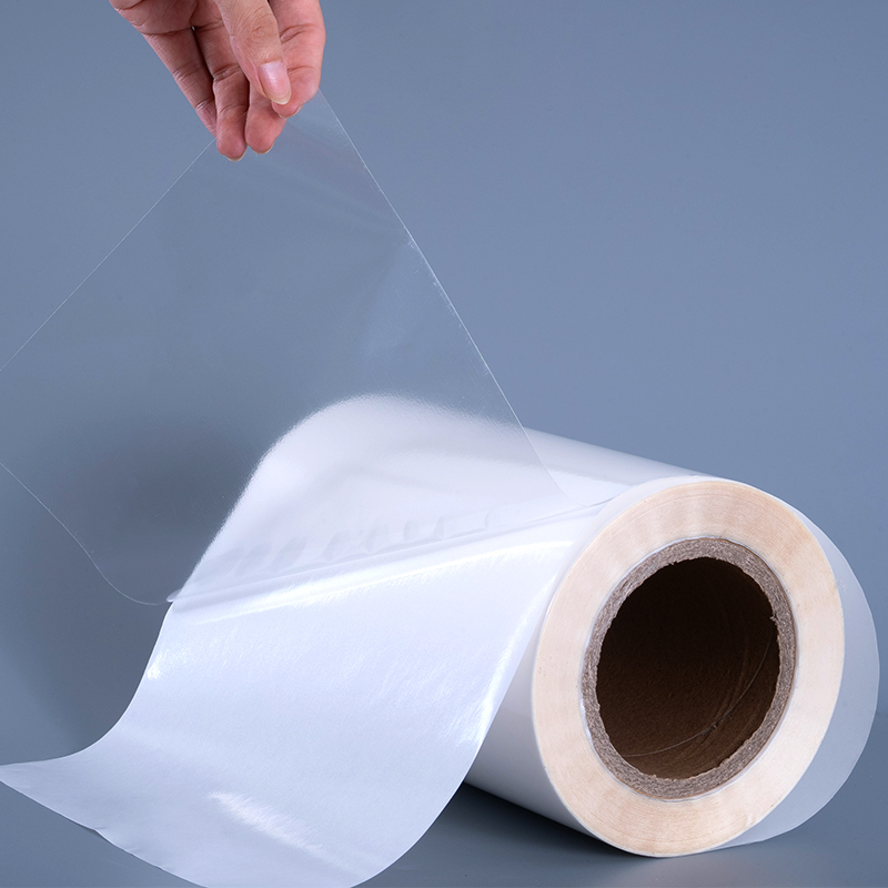 50 mic transparent autoadeziv film poliester vinil autocolant imprimare etichetă rulou Jumbo