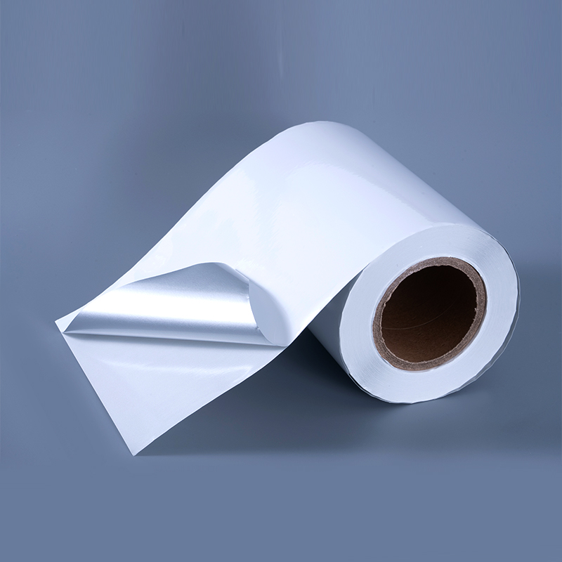 Film de poliester aluminiu alb lucios 25mic Eticheta autoadeziva cu adeziv acrilic pe baza de apa pentru imprimarea cu jet de cerneala