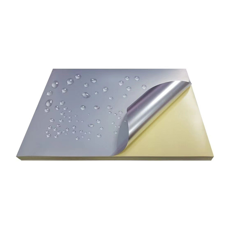 Materiale de etichetă PET argintiu mat de 50 mic cu adeziv puternic cu solvent și acoperire pe bază de ulei