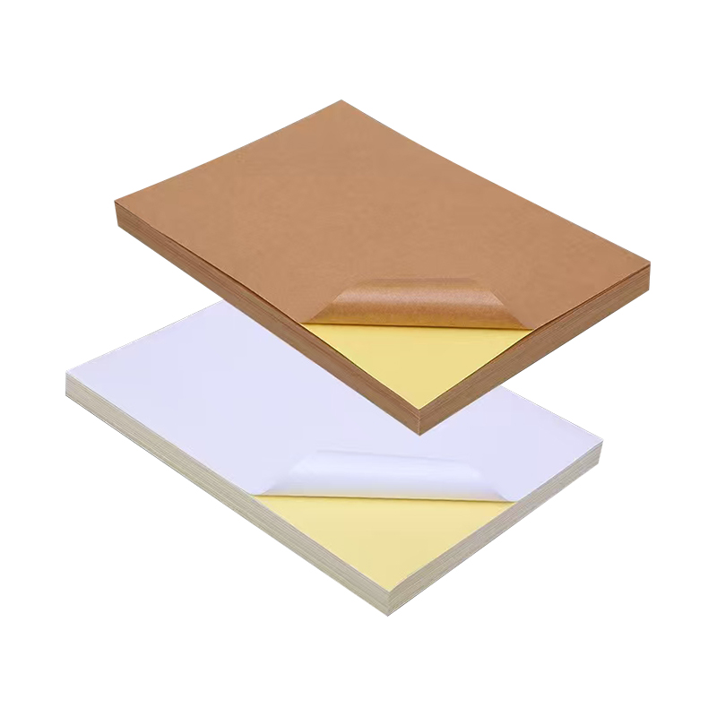 Hârtie kraft autoadezivă de 85 g/m² cu adeziv acrilic și căptușeală galbenă